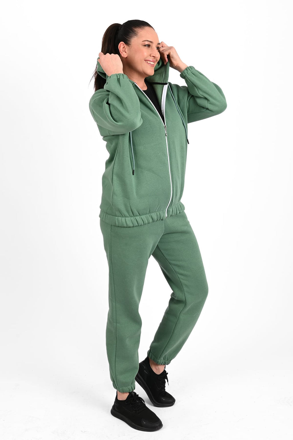 Trening dama marimi mari vatuit fermoar alb 3557-23 BIGsize