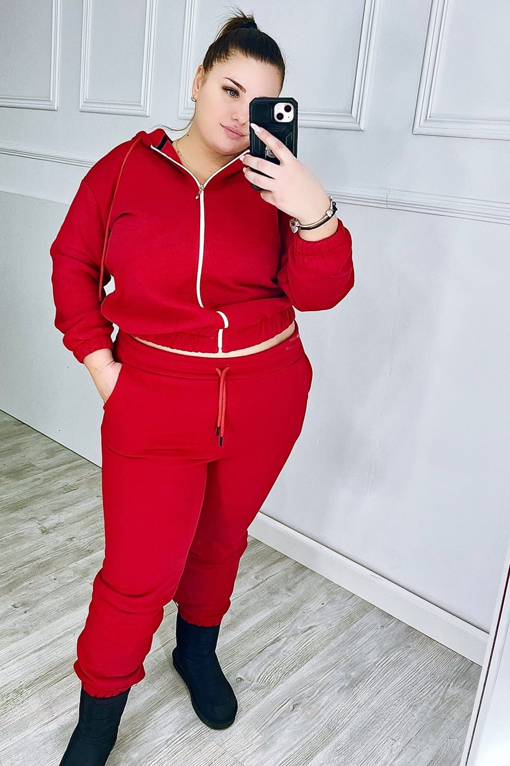 Trening dama marimi mari vatuit fermoar alb 3557-23 BIGsize