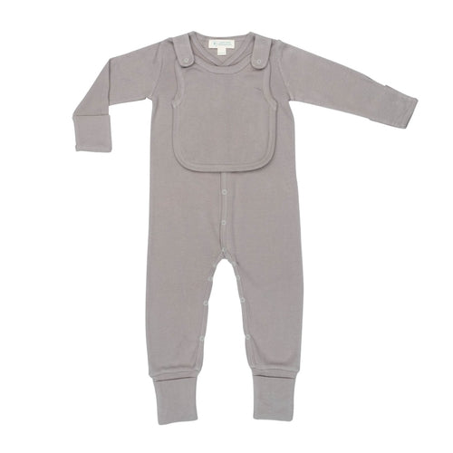 Smart Footed One-Piece + Bib - Gray - Cart2u.ro