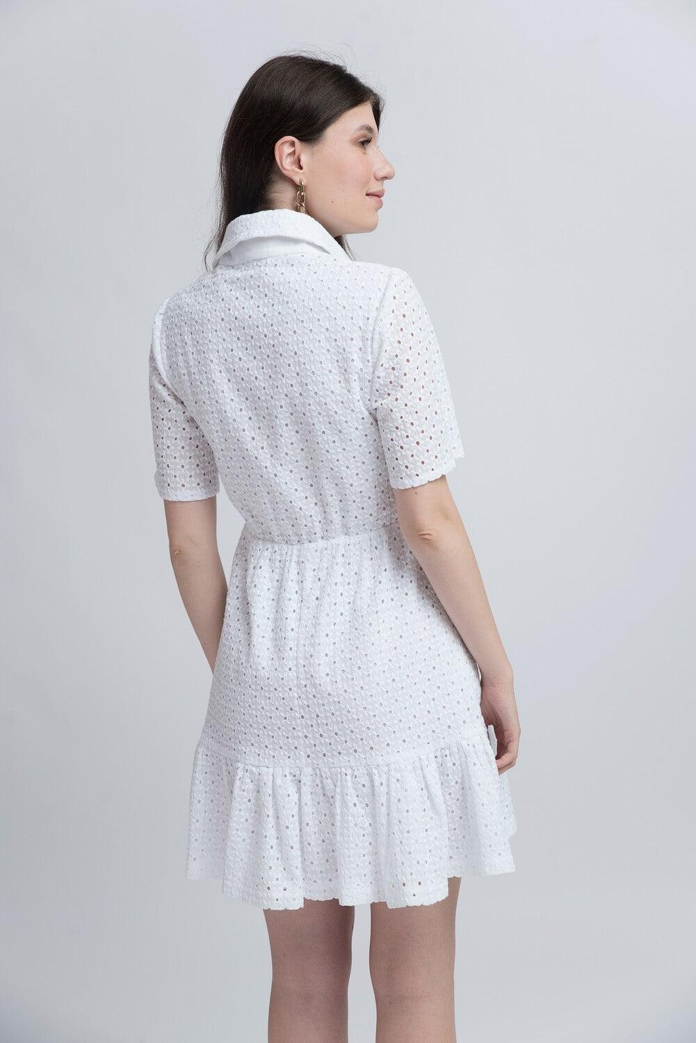 Rochie Scurtă din Bumbac Perforat Sissel