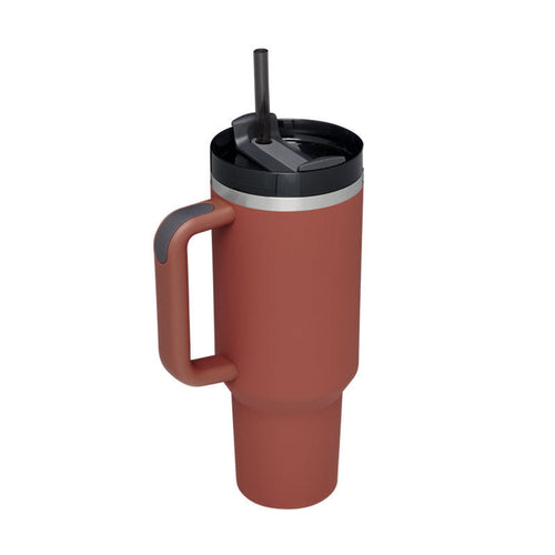 40 Oz Tumbler With Handle Straw Insulated, Stainless Steel Spill Proof - Cart2u.ro