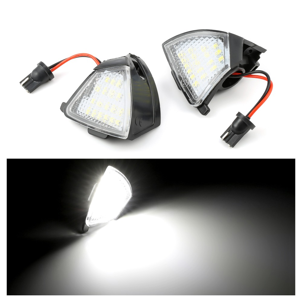 Set 2 x led puddle light Volkswagen Passat B6 Golf 5 Jetta Eos lumini oglinzi LEDUL.ro