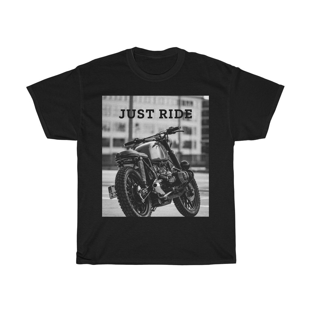 Motorcycle Just Ride Heavy Cotton T-Shirt - Cart2u.ro