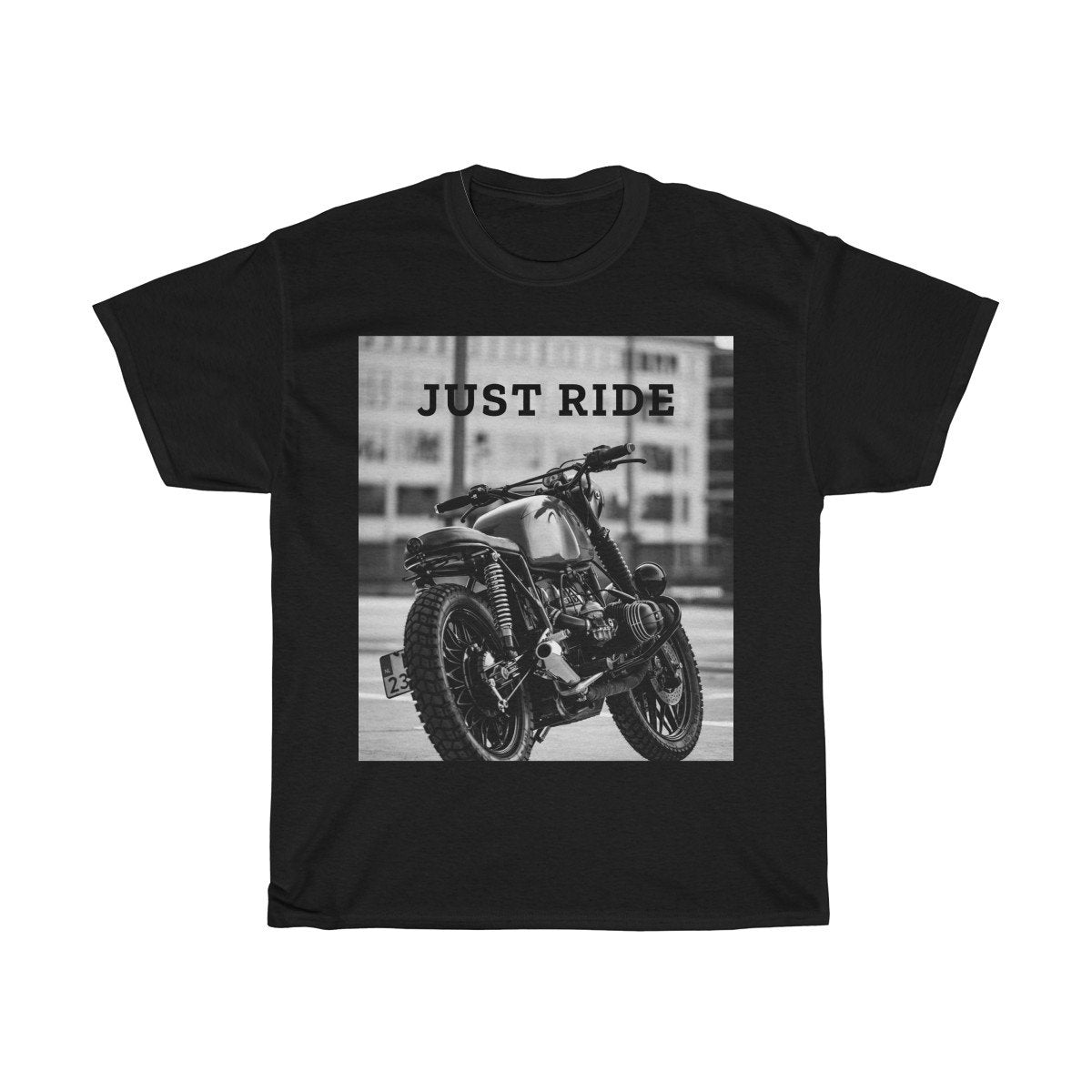 Motorcycle Just Ride Heavy Cotton T-Shirt - Cart2u.ro