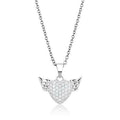 3W1378 - Pandantiv cu lanț din argint sterlin 925 placat cu rodiu și zirconiu cubic de grad AAA