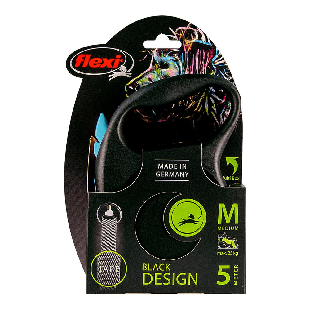 Dog Lead Flexi BLACK DESIGN 5 m Blue Size M - Cart2u.ro