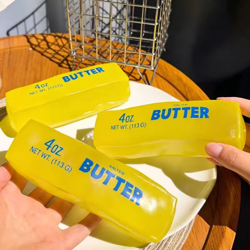 New Simulated Butter Squishy Toy Slow Rising Squeeze Toy Stress Relief Sensory Fidget Toy For Adults Teens Relax Stress Gift