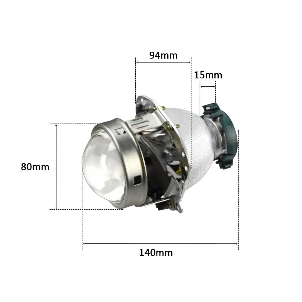 Set 2 lupe Bi-Xenon LUSMAR™ 3 inch D1S D3S cu inel fixare LEDUL.ro