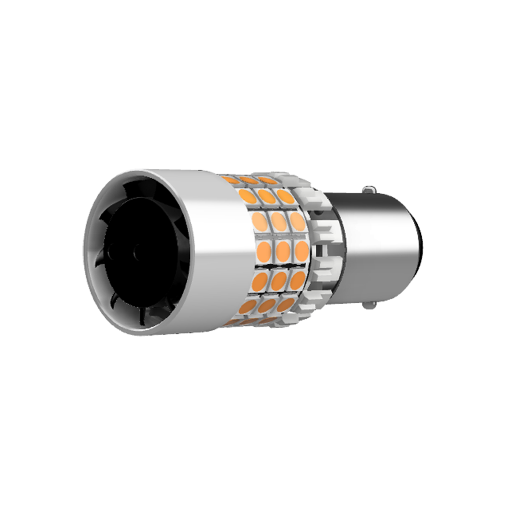 Set 2 x bec LED BA15S PY21W LUSMAR™ Galben 7000 lm Canbus - fara eroare LEDUL.ro