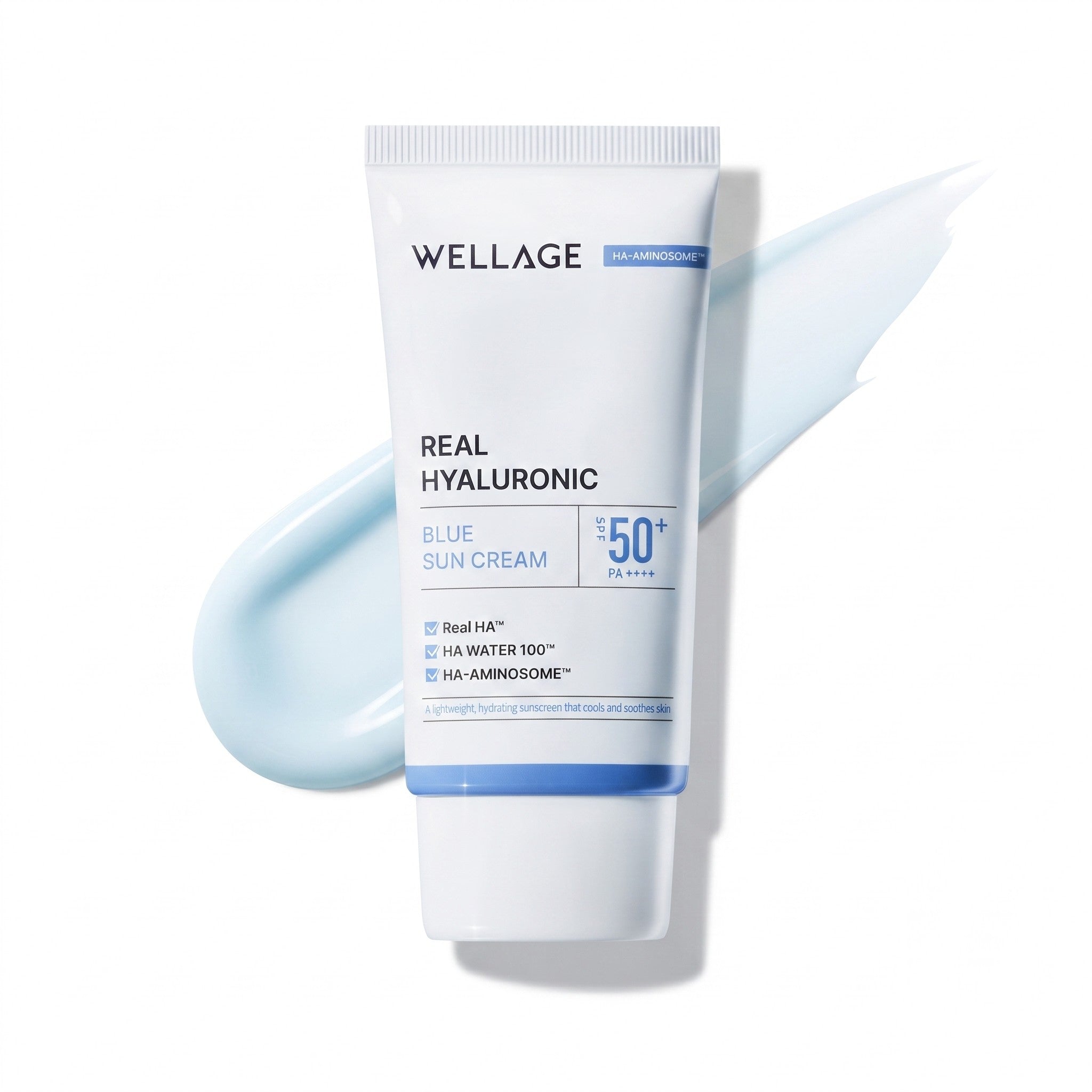 WELLAGE Real Hyaluronic Blue Sunscreen SPF50+ PA++++ 50ml