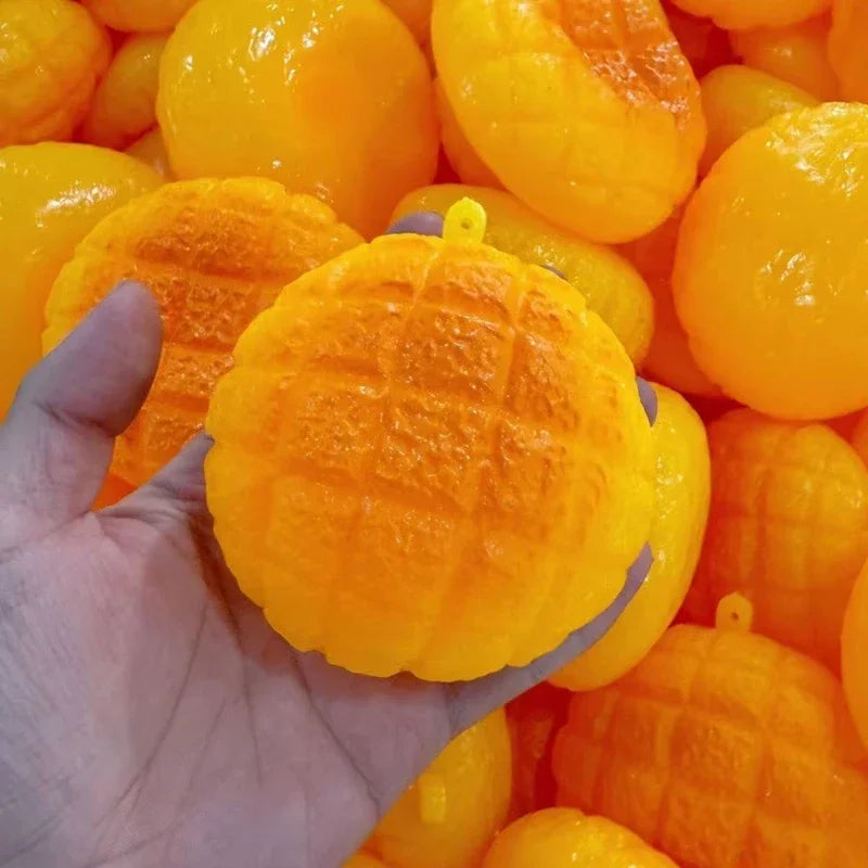 Food Shaped Stress Relief Pineapple Bun Squishy Moldable Bounce Ball ASMR Sensory Fidget Squeeze Toy For Kids Adults Daily Relax cart2u.ro