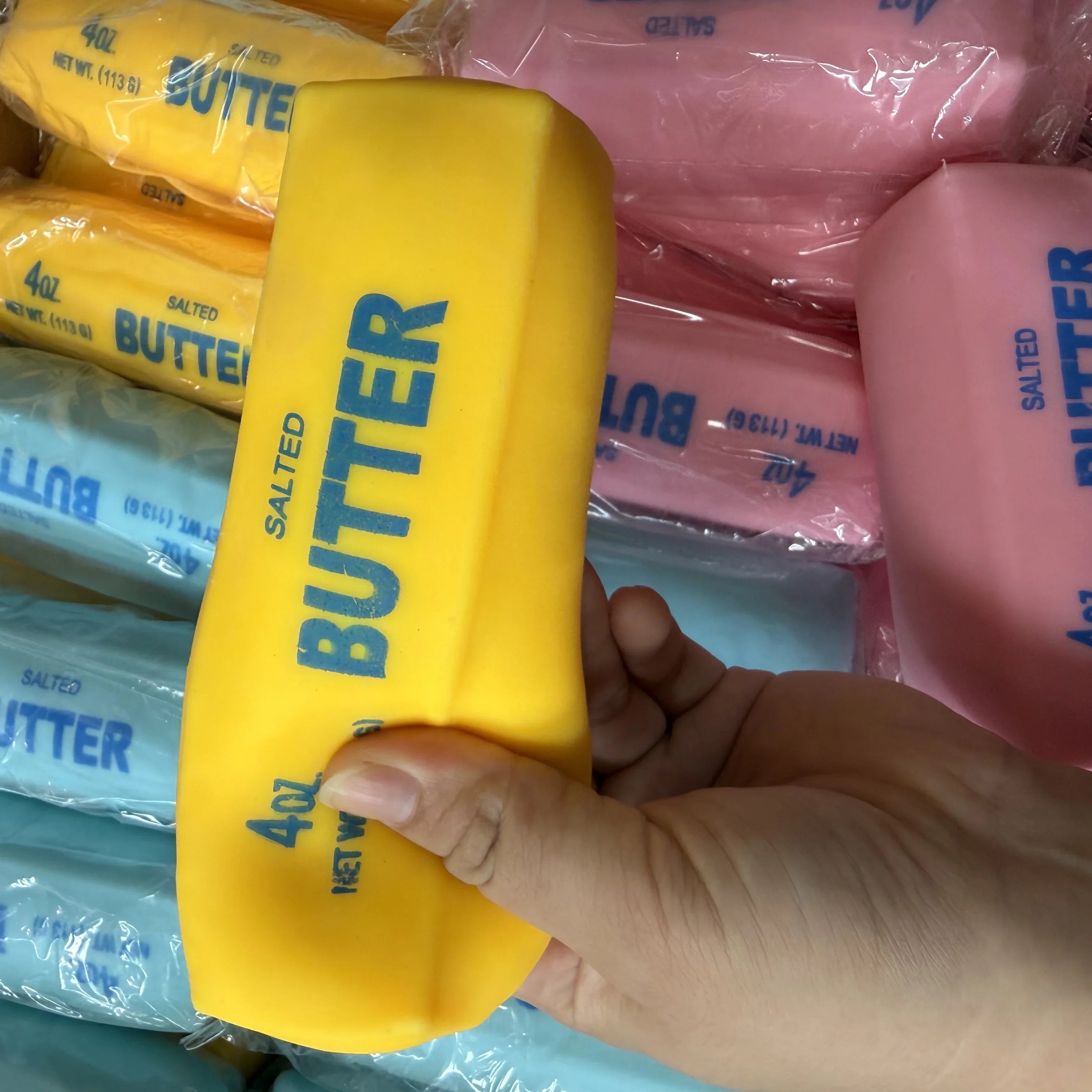 Realistic Butter Stick Squishy Toy Viral Crunchy Squeeze Toy Soft Stress Relief Fidget Sensory Toy Fun Desk Decoration Gift