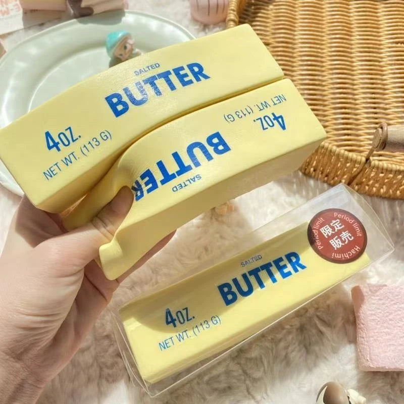 1Pc Butter Squeeze Toy For Adult Anxiety Relief Press Sensory Feel Simulation Food Ultra Soft Slow Rebound Design Lovely Toy New