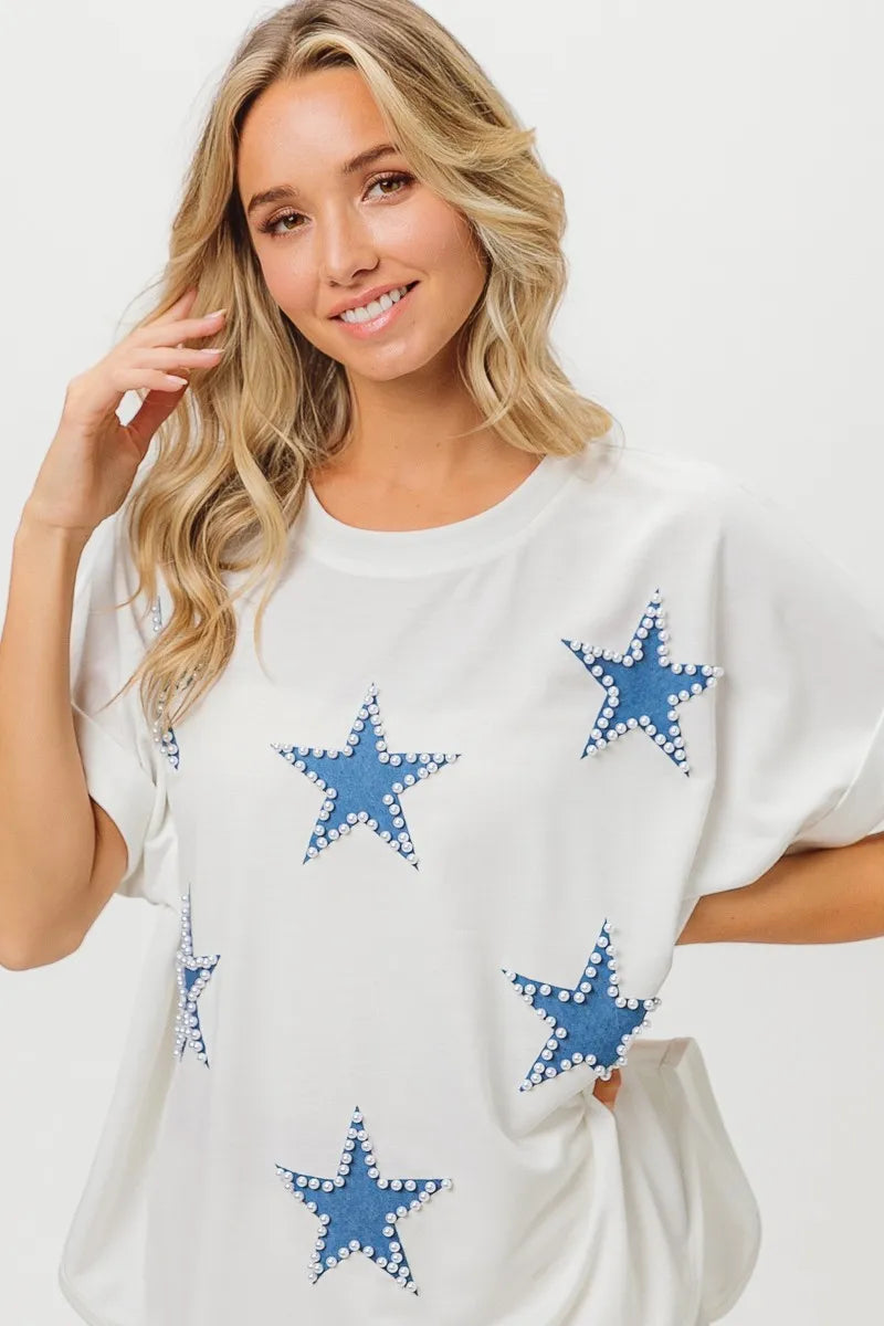 BiBi Fourth Of July Terry T-Shirt - Cart2u.ro