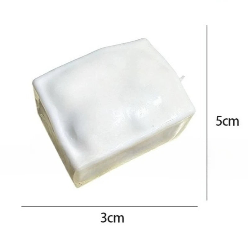 Tofu Stress Ball Shapeable Non-Bounce Crunchy Creamy Feel Squeeze Ball Fidget Toy ASMR Sensory Anti-Stress Toys for Adults Gift
