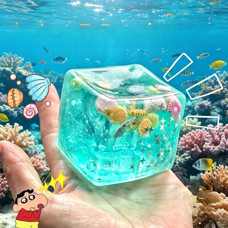 Ocean Style Embedded Shell Slow Rising Squishy Toy Sensory Toys Mochi Stress Relief Kawaii Cute Office Fidget Toy For Adults cart2u.ro