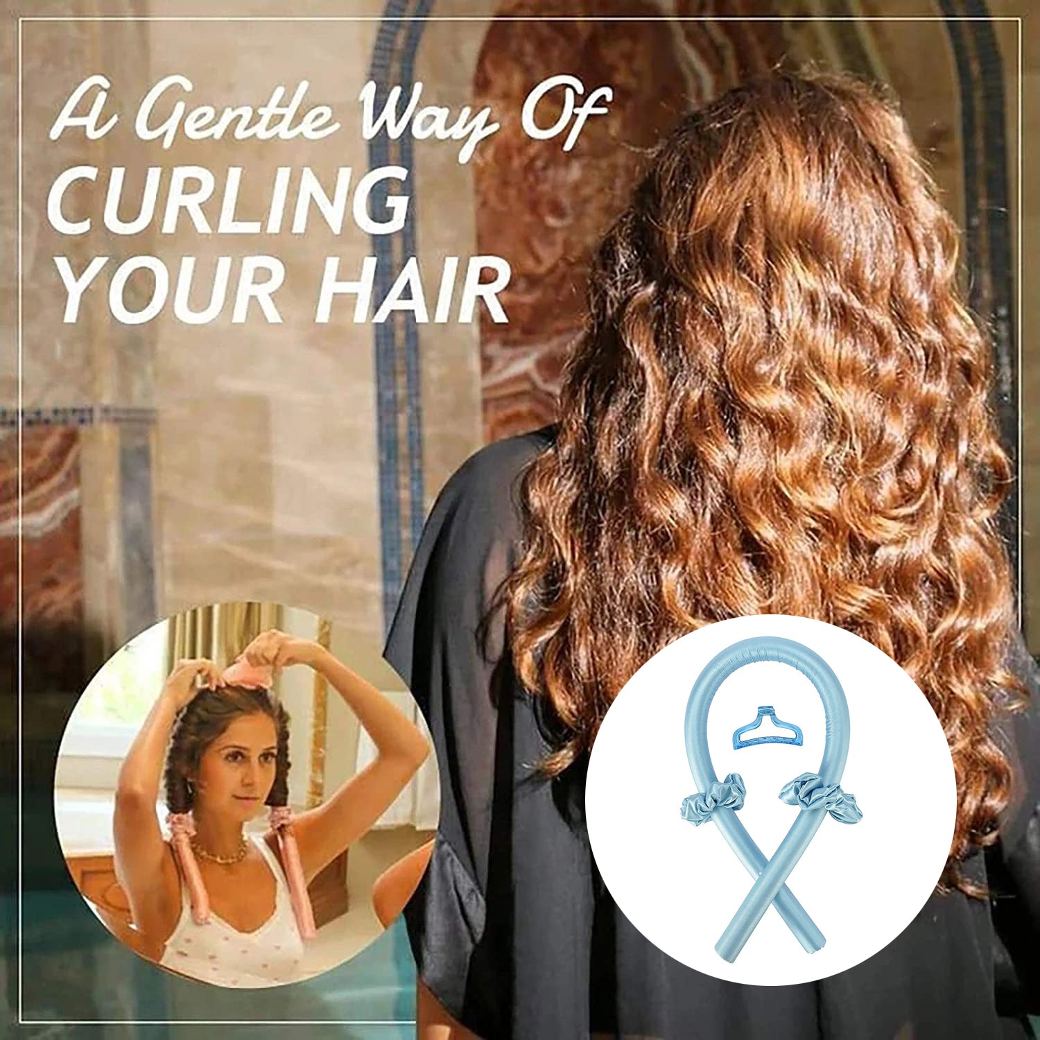 Heatless Curling Rod Curls Silk Ribbon Curlers - Cart2u.ro