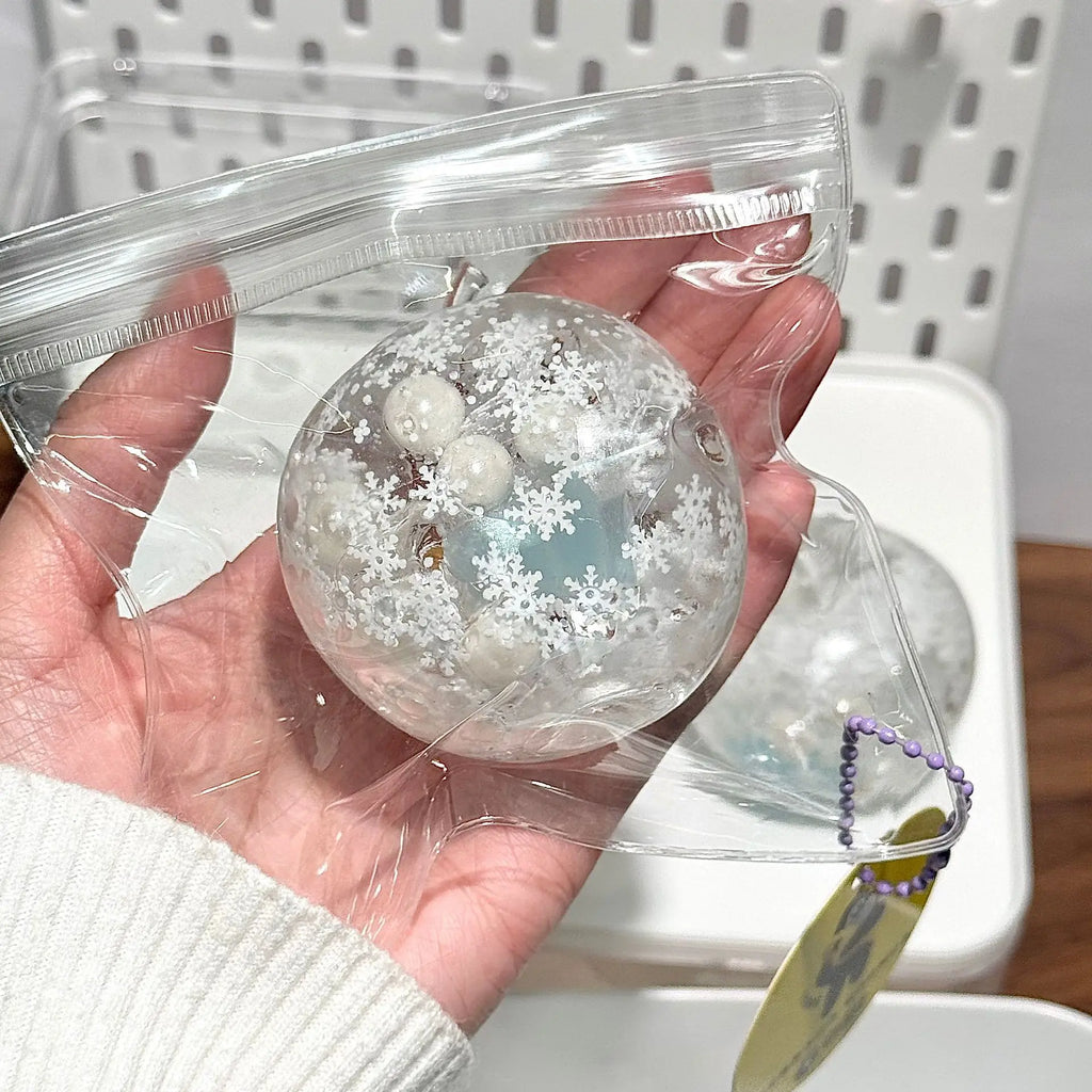 Squishy Winter Snow Maltose Ball Soft Fidget Sensory Toy for ADHD Autism Slow Rebound Squeeze Toy for Adults Christmas Gift