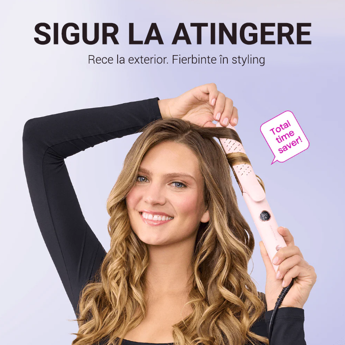 Aparat de ondulat și îndreptat Whirlwind Pro Wavytalk Aura Beauty