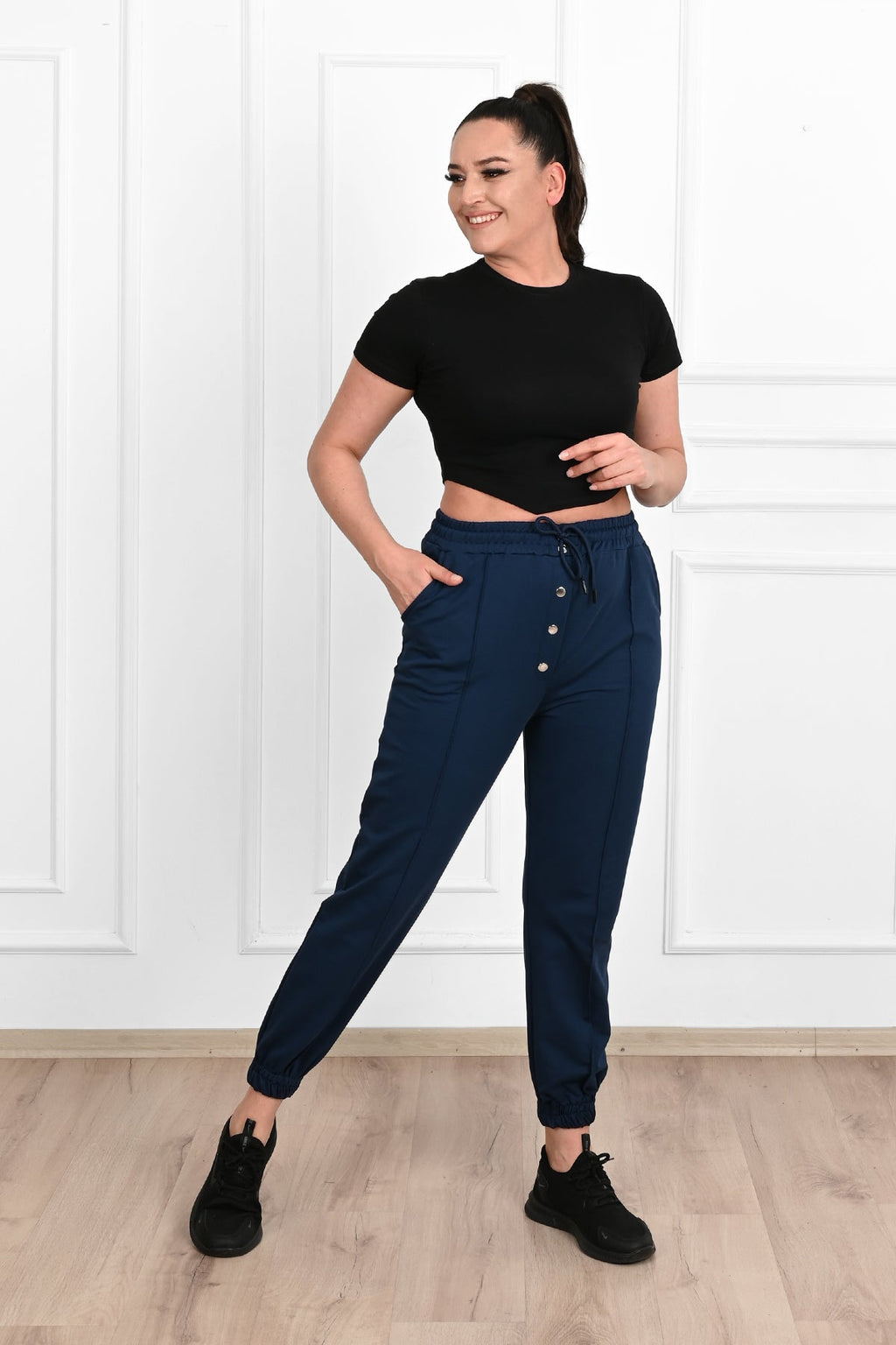 Pantalon dama marimi mari de trening 6055-23 BIGsize