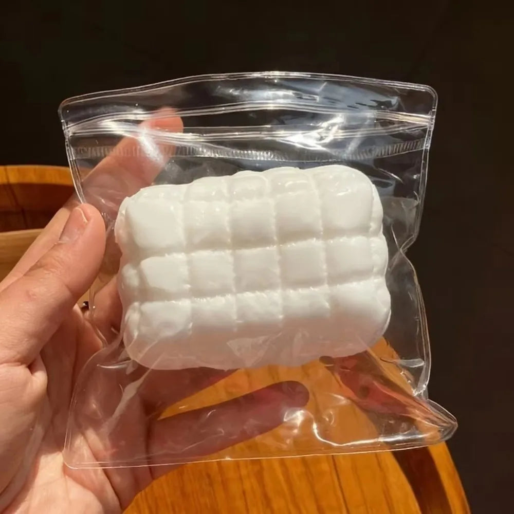 Squishy Soap Fidget Toy Square Soap Milk White Stress Relieving Toy Slow Rebound Relieve Anxiety Sensory Toy Kids Birthday Party