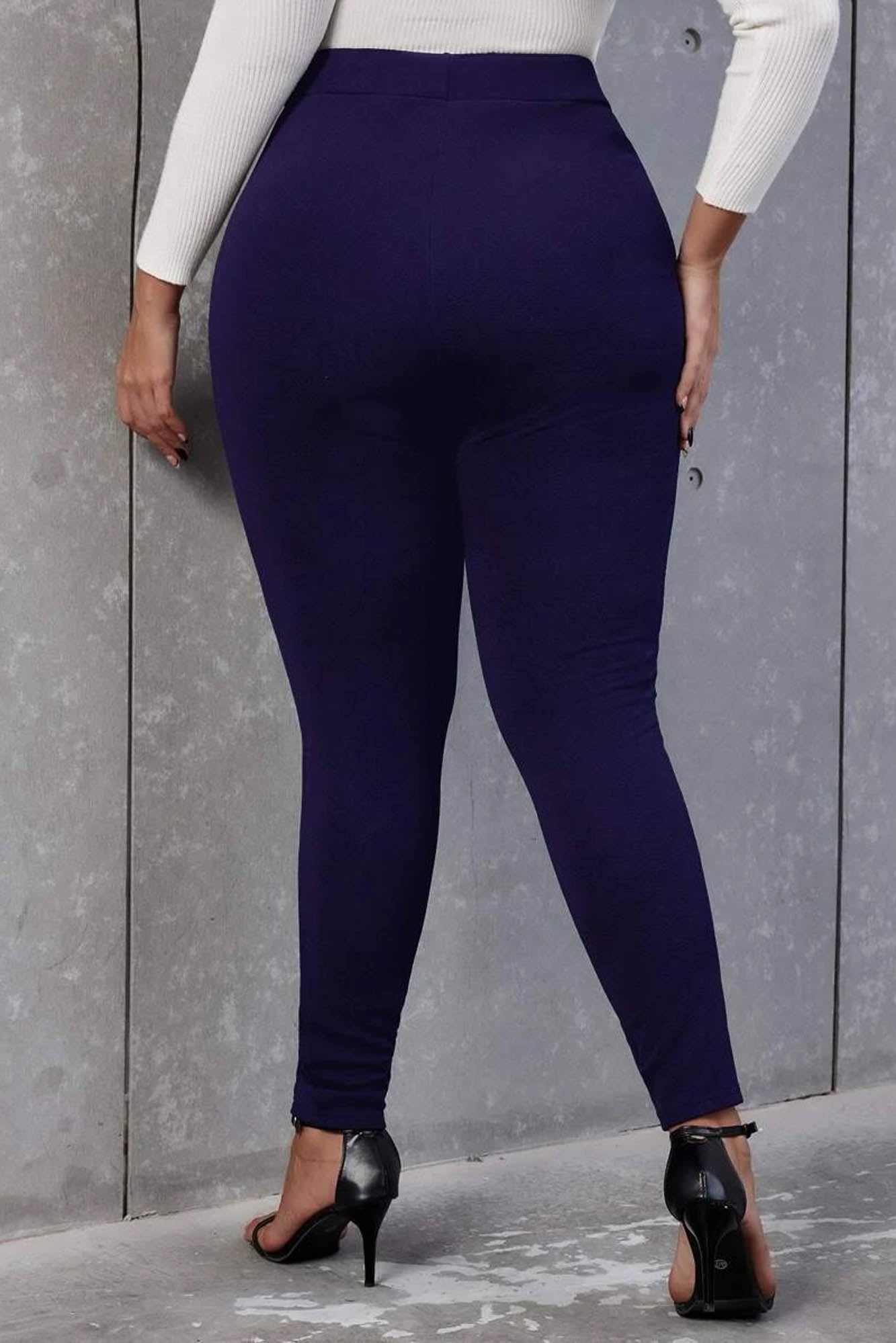 Pantaloni dama marimi mari cu nasturi 6246 BIGsize
