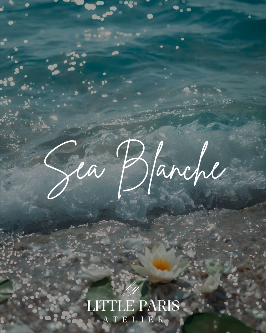 Lumânare parfumată Sea Blanche - Sare de mare • Nufăr • Mosc Little Paris Atelier