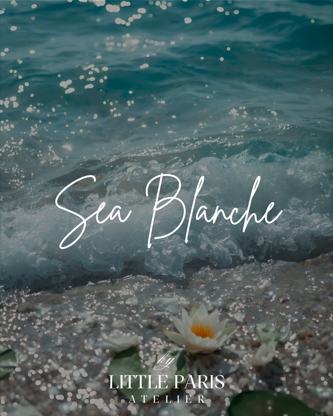 Lumânare parfumată Sea Blanche - Sare de mare • Nufăr • Mosc Little Paris Atelier