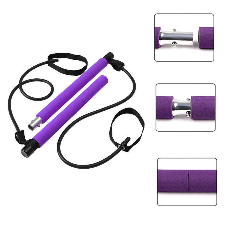 Fitness Yoga Pilates Bar Portable Gym Accessories Sport Elastic - Cart2u.ro