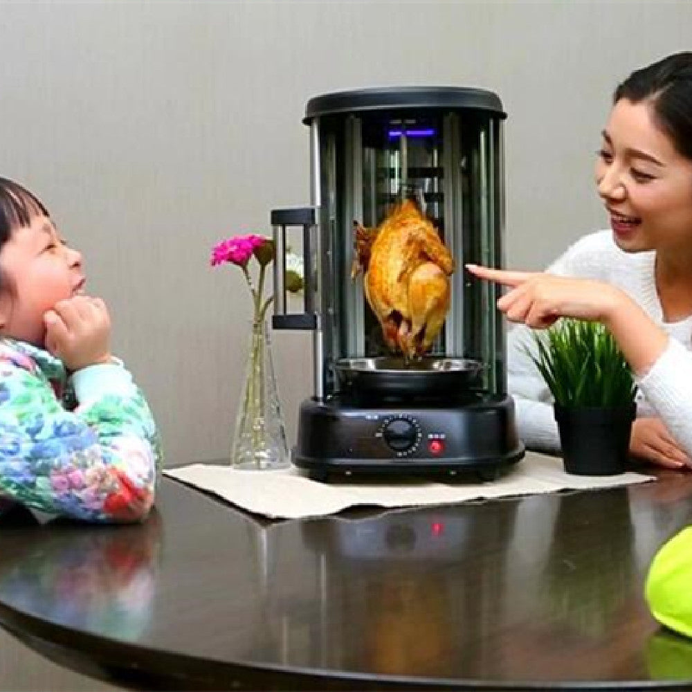 Home Grill Electric Rotisserie Indoor Chicken SmokelessHome Skewer