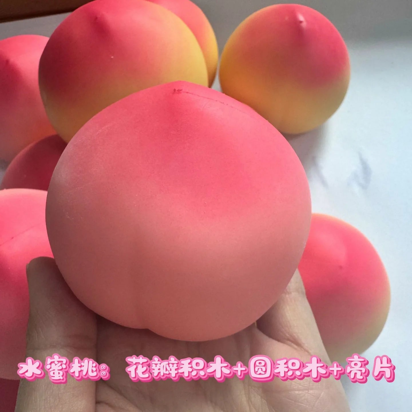 Crispy Sound Peach Fruit Squishy Toy – Slow Rising Stress Relief for Adults, Squeeze Anti-Anxiety Sensory Fidget Toy Daily Joy