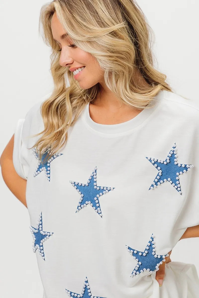 BiBi Fourth Of July Terry T-Shirt - Cart2u.ro