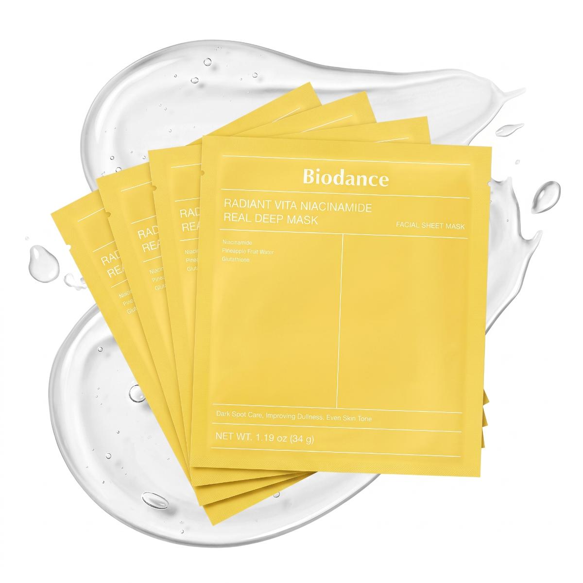 Biodance Radiant Vita Niacinamide Real Deep Mask 4 Sheets