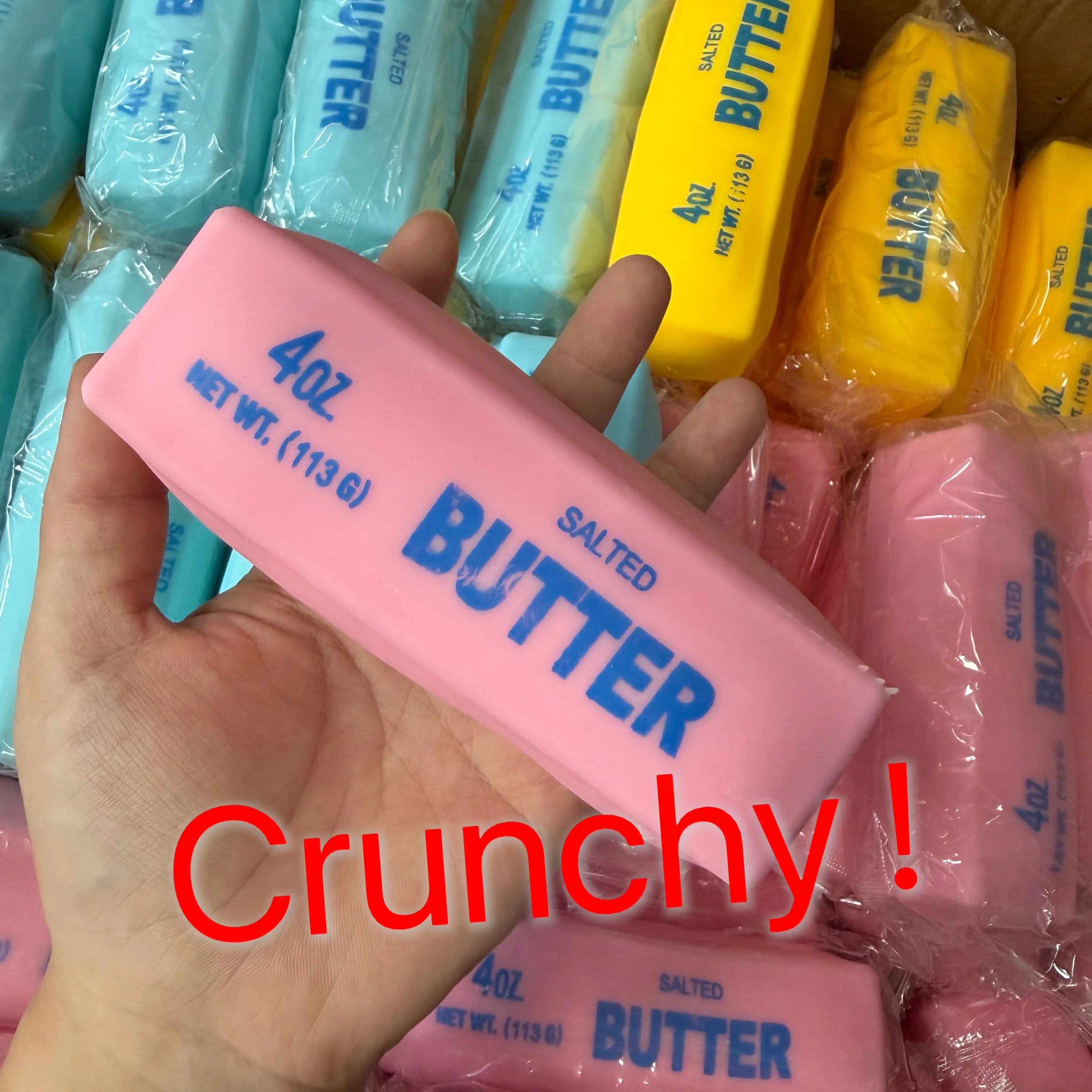 Realistic Butter Stick Squishy Toy Viral Crunchy Squeeze Toy Soft Stress Relief Fidget Sensory Toy Fun Desk Decoration Gift cart2u.ro