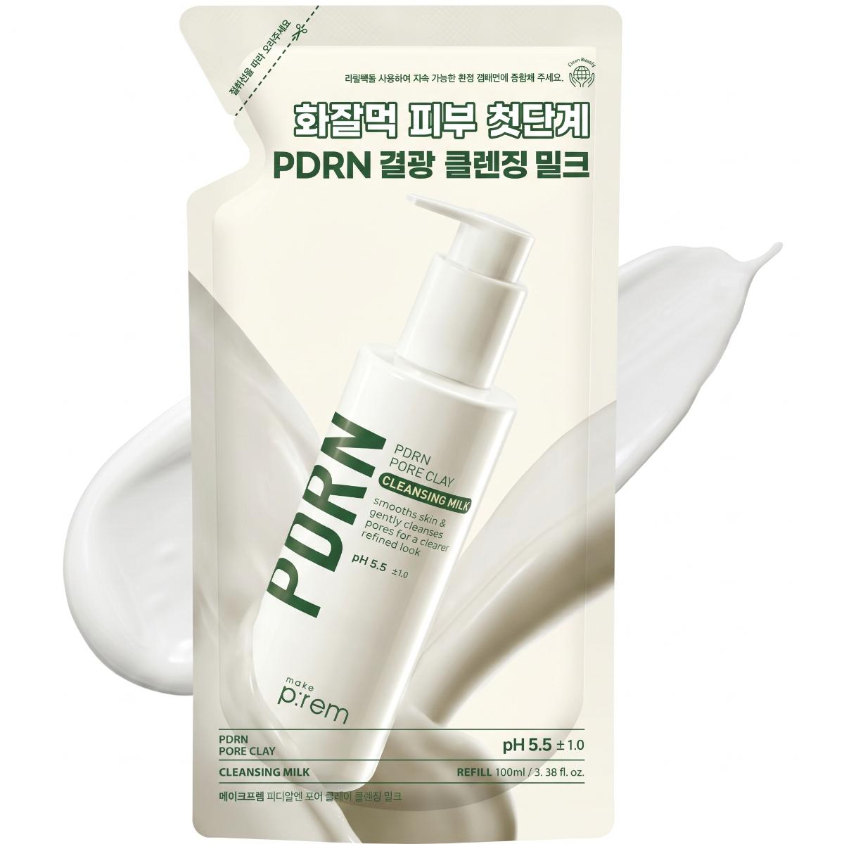 make p:rem PDRN Pore Clay Cleansing Milk 100ml Refill