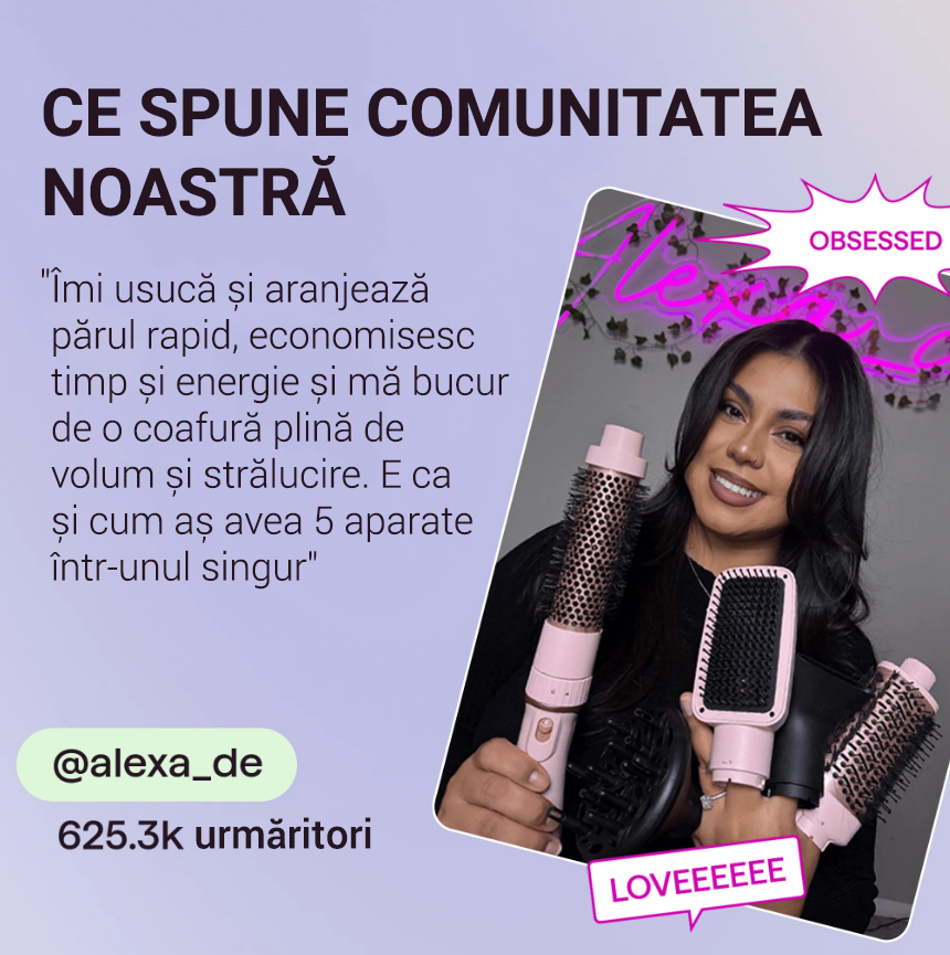 Perie cu aer cald Wavytalk Air Sculpt 5-in-1 Aura Beauty
