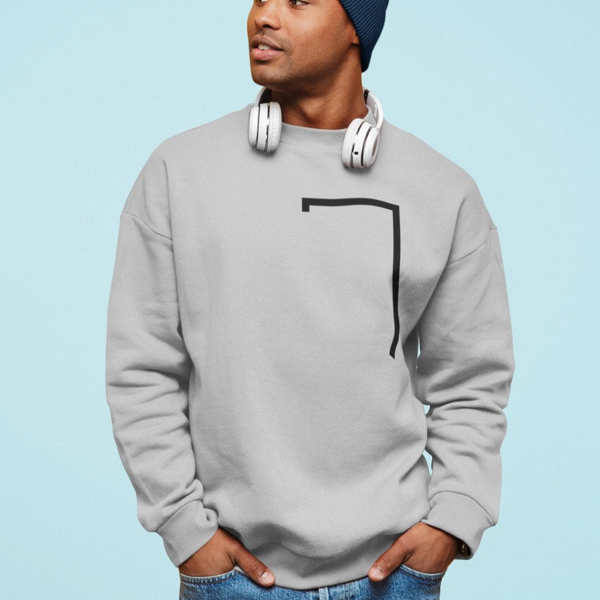 Mens Angled Logo Crewneck Sweatshirt - Cart2u.ro