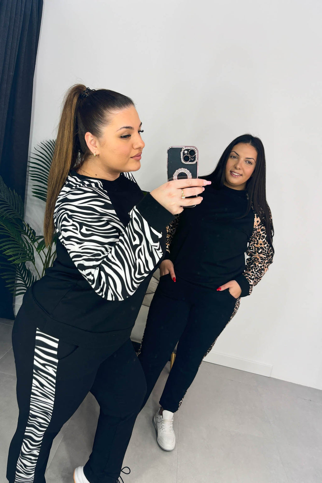 Trening dama marimi mari cu imprimeu animal print 8048 BIGsize