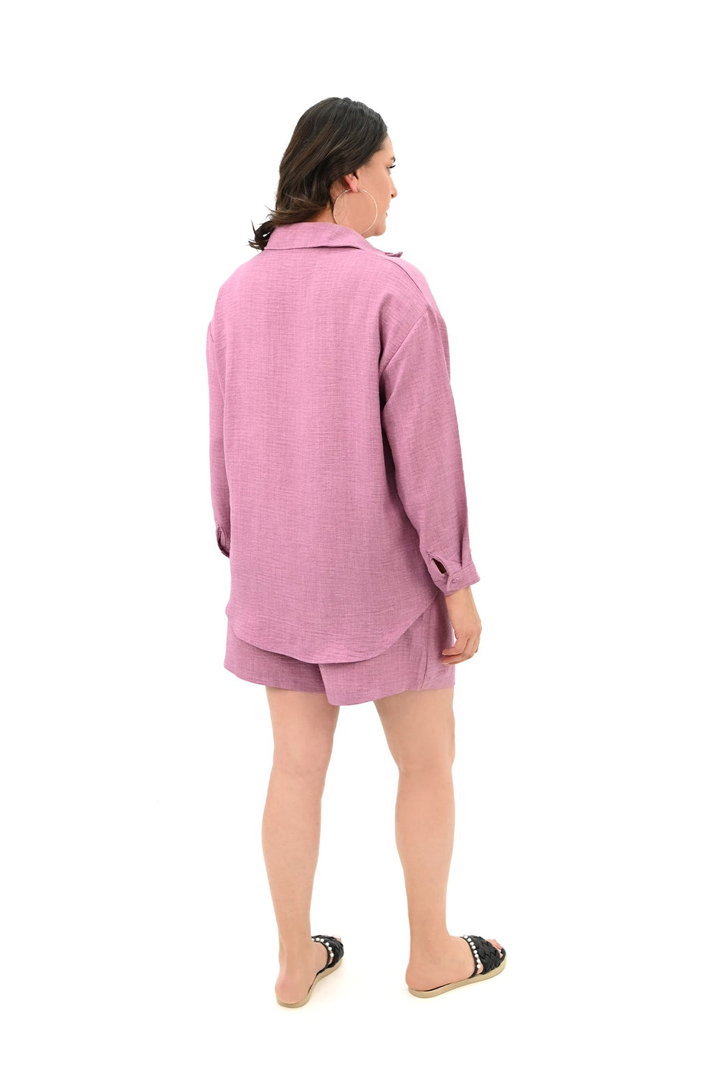 Set dama marimi mari  pantaloni scurti cu camasa 8121 -24 BIGsize