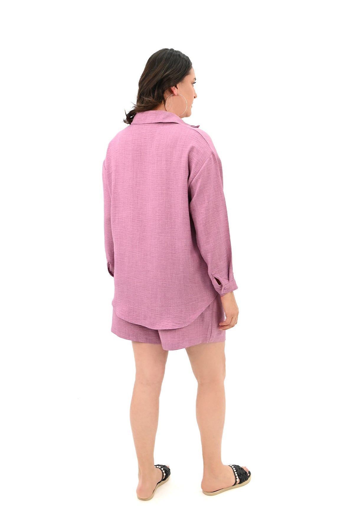 Set dama marimi mari  pantaloni scurti cu camasa 8121 -24 BIGsize