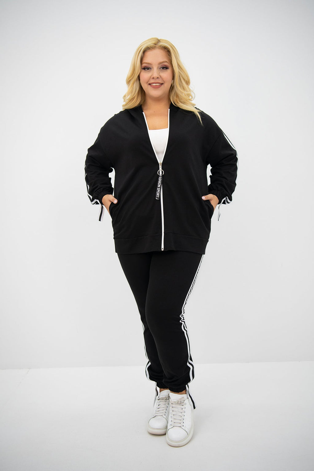 Trening dama marimi mari cu fermoar 8136 BIGsize