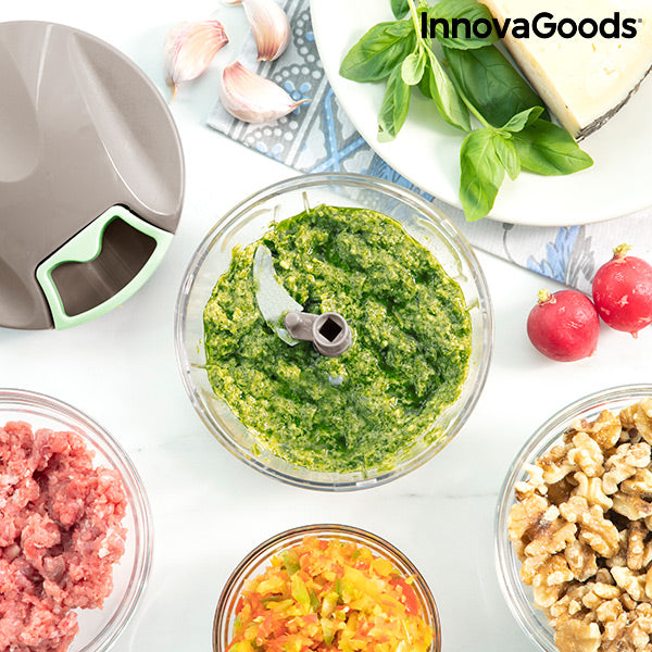 Manual mini chopper with pull cord Spinop InnovaGoods - Cart2u.ro