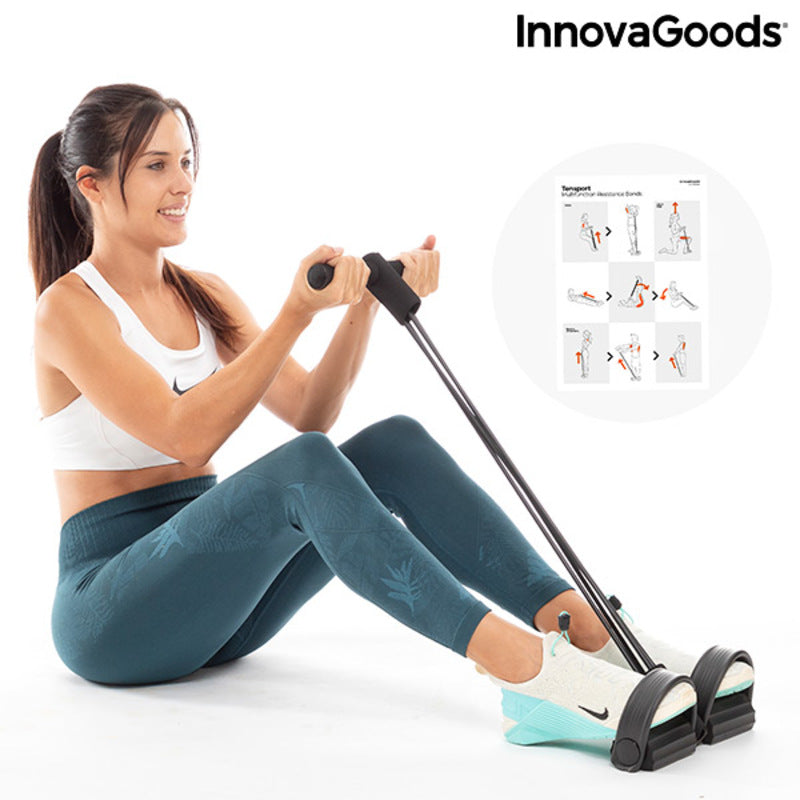 Multifunction Resistance Elastic Bands with Exercise Guide Tensport - Cart2u.ro