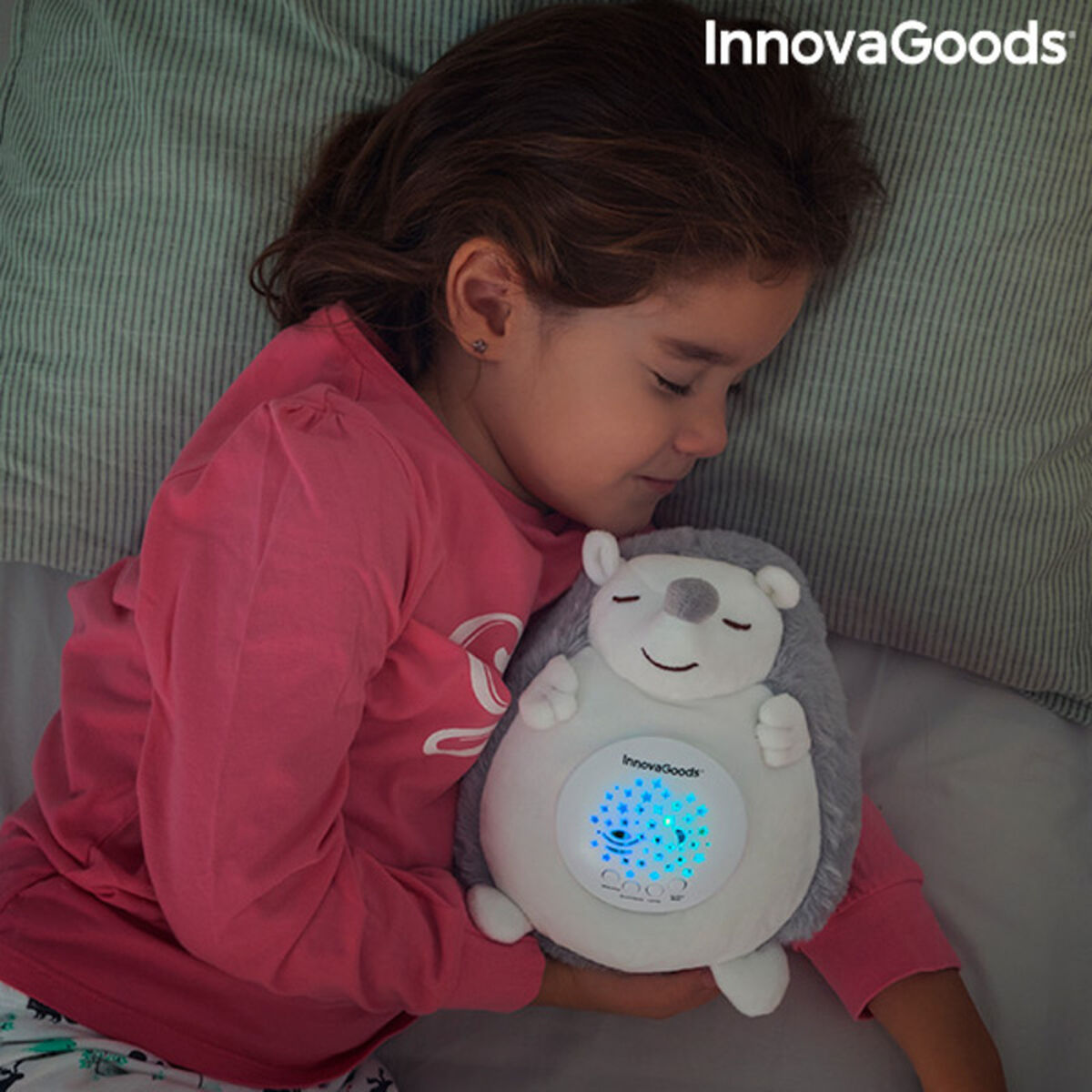 Hedgehog Soft Toy with White Noise and Nightlight Projector Spikey - Cart2u.ro