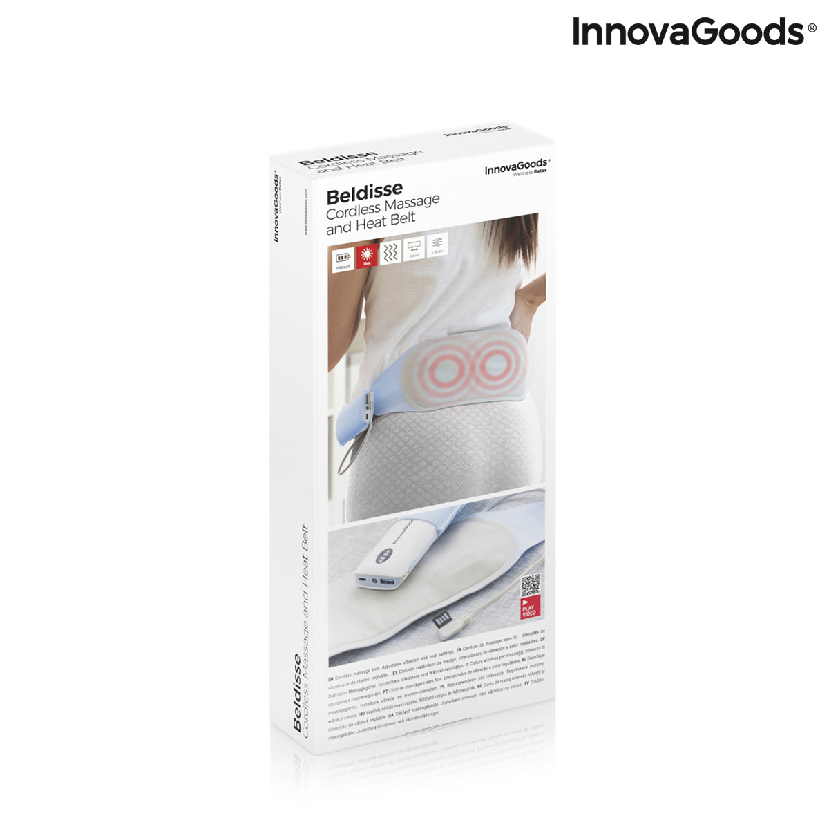 Rechargeable Wireless Massage and Heat Belt Beldisse InnovaGoods - Cart2u.ro