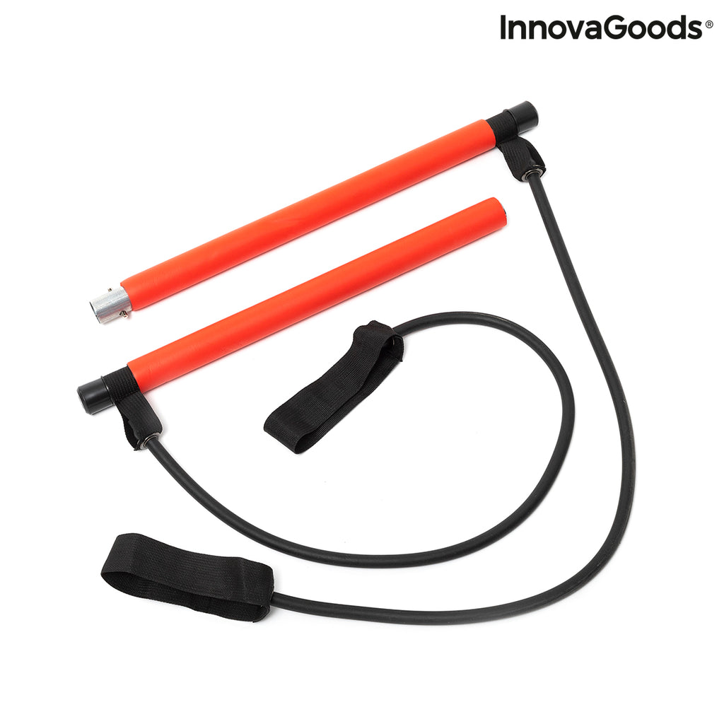 Fitness Bar with Resistance Bands and Exercise Guide Resibar - Cart2u.ro