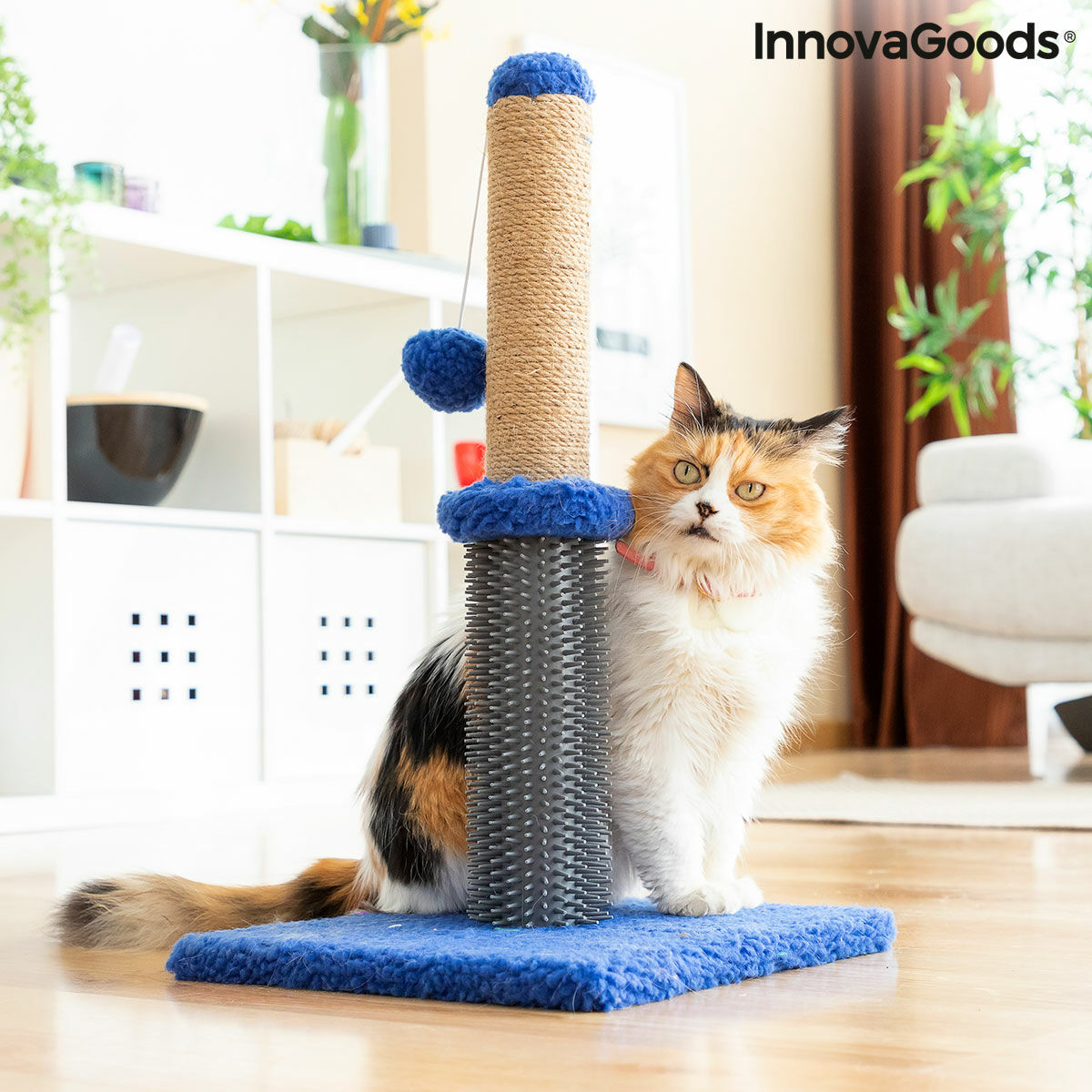 Cat Scratching and Massage Post with Ball Miausage InnovaGoods - Cart2u.ro