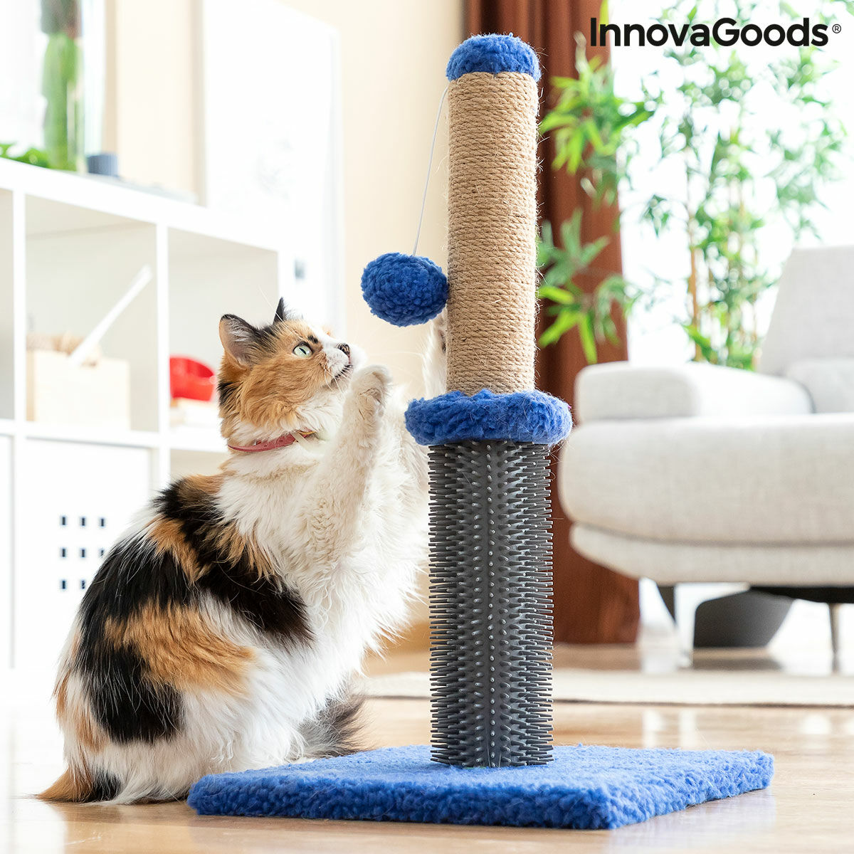 Cat Scratching and Massage Post with Ball Miausage InnovaGoods - Cart2u.ro