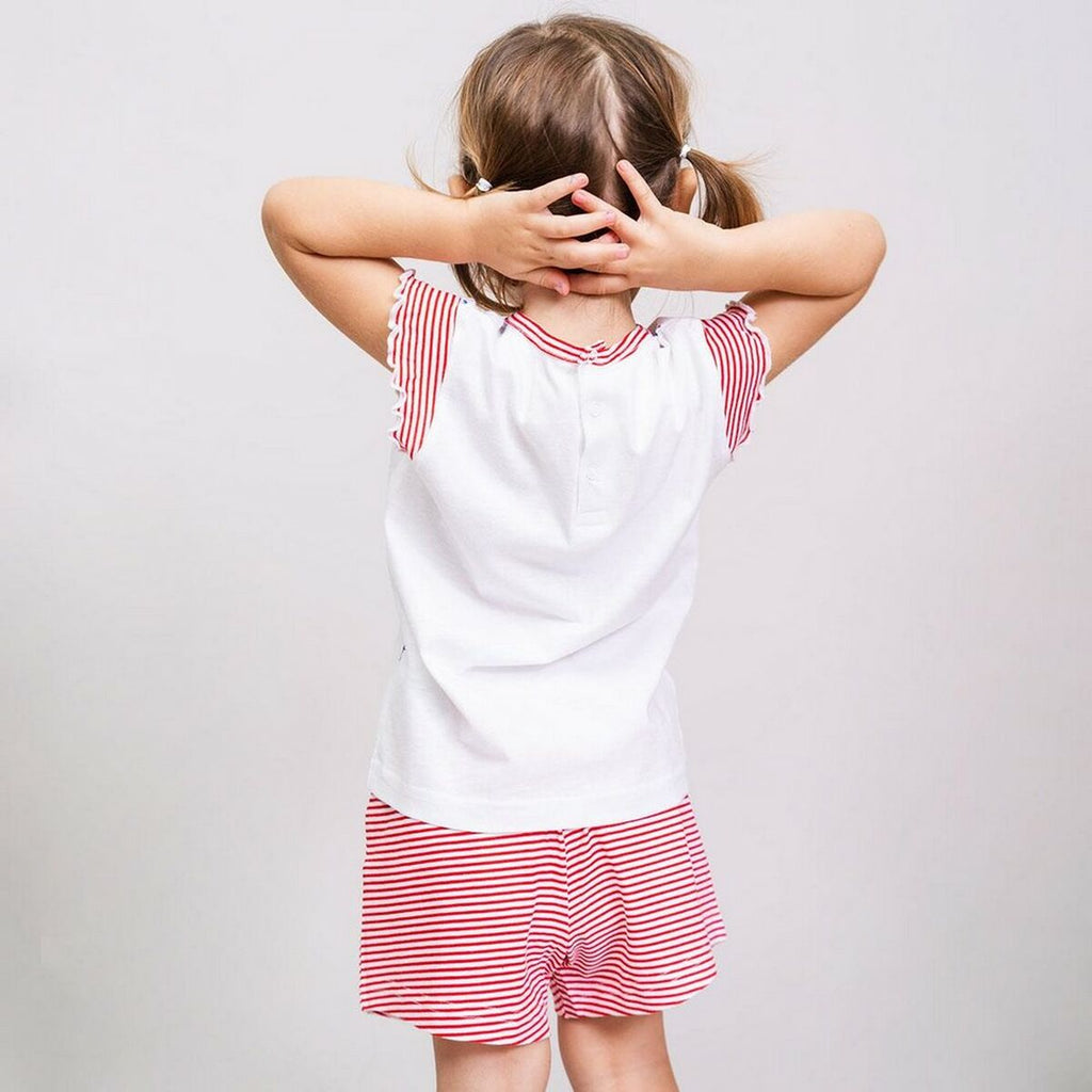 Summer Pyjama Minnie Mouse White Red