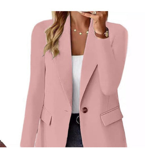 Ins Lapel Button Jacket Fashion Commuter Casual Suit Jacket Women's - Cart2u.ro